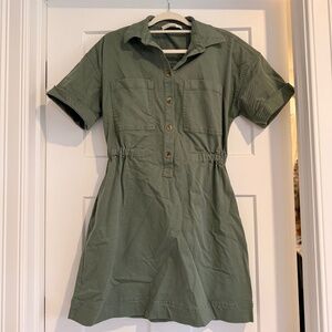 Loft Green Utility Dress